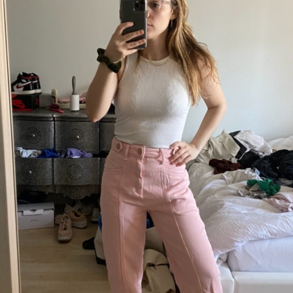 Free People City Of Lights High Rise Mom Jeans